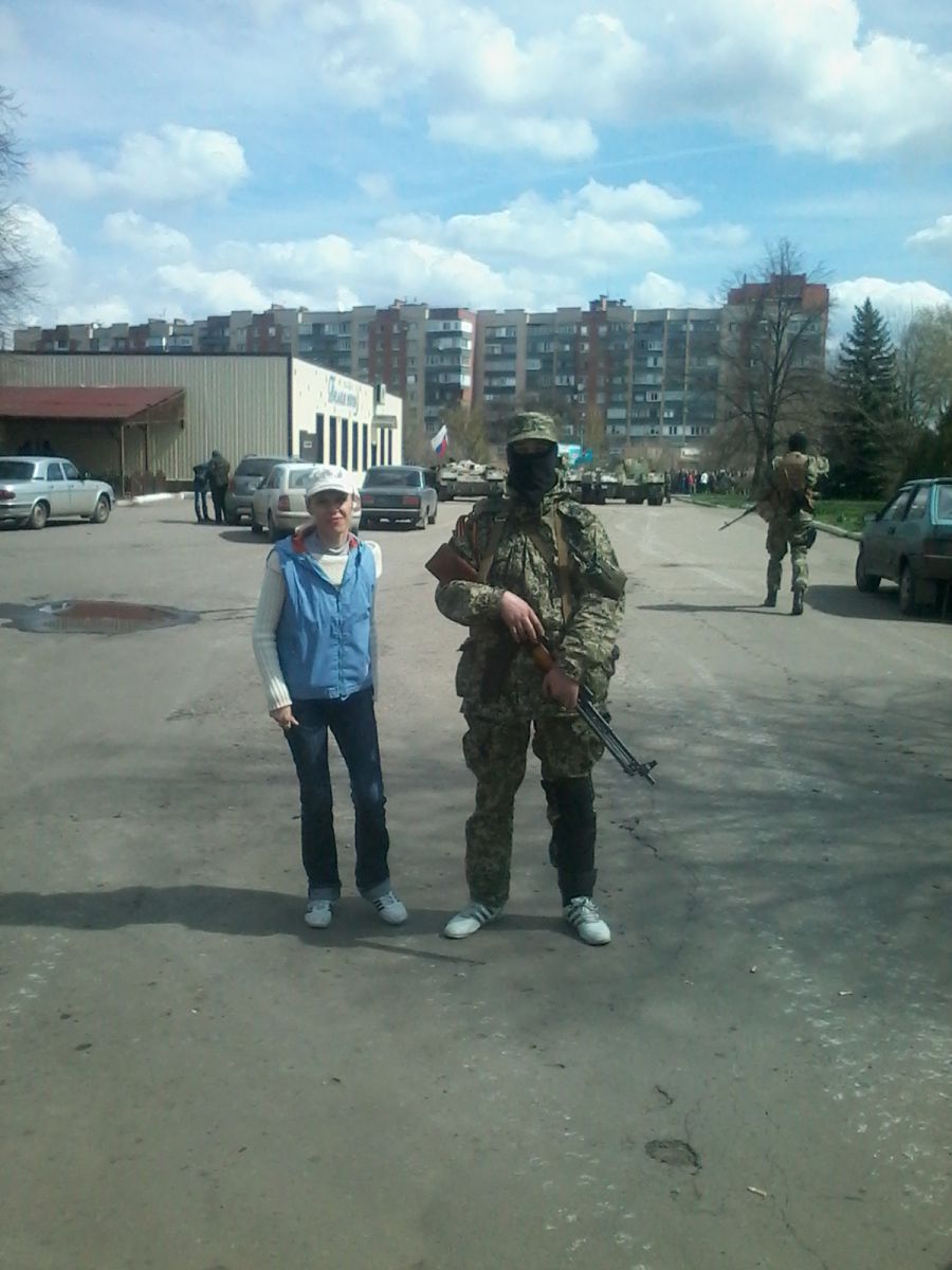 Galina with her «militiaman» husband