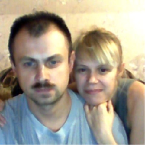Galina with her «militiaman» husband