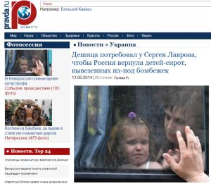 Screenshot of pravda.ru