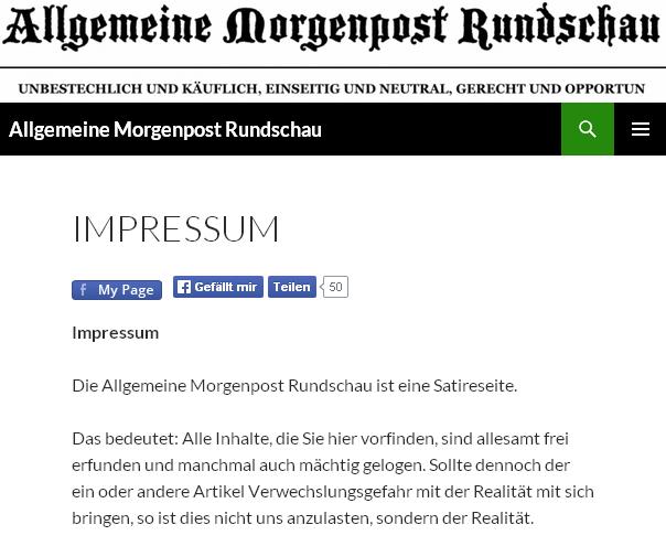 Скриншот сайта Allgemeine Morgenpost Rundschau