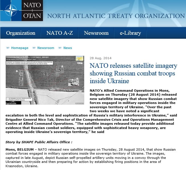 A screenshot from nato.int