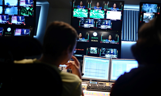 The studio control room of Russia Today. Photograph: Dzhavakhadze Zurab/ Dzhavakhadze Zurab/ITAR-TASS Photo/Corbis