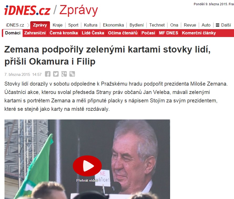 zpravy.idnes.cz website screenshot