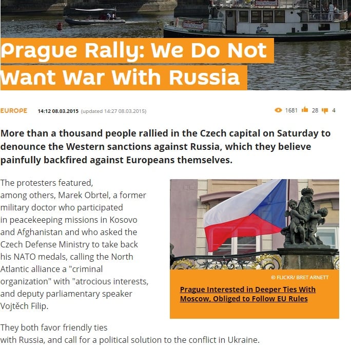 Скриншот сайта sputniknews.com