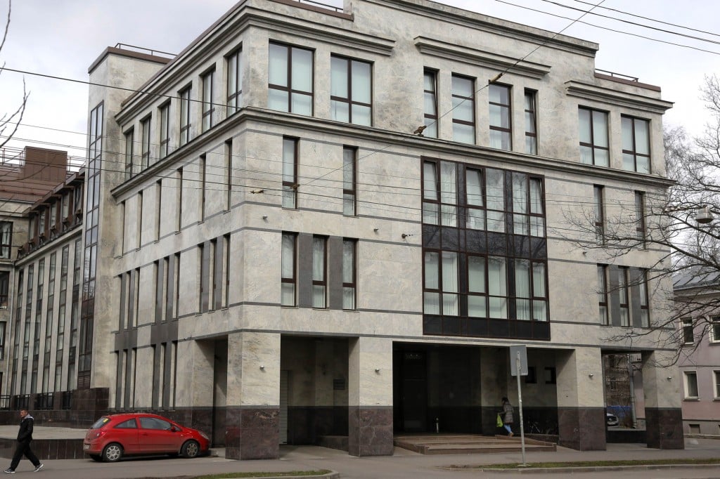 The building known as the “troll factory” in St. Petersburg, where hundreds of young Russians work around the clock writing blogs and posting comments that support Putin and attack the West.Photo: AP