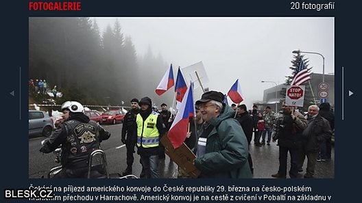 The Czech website Blesk.cz carried pictures of both pro- and anti-Nato demonstrators