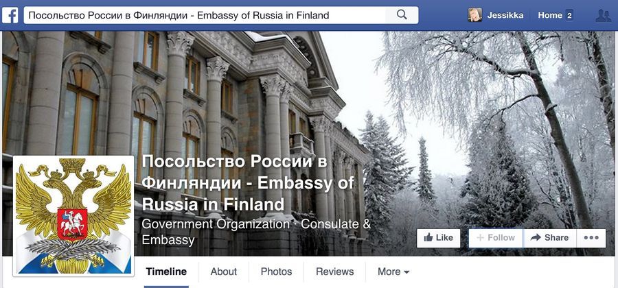 The Facebook page of the Russian Embassy in Finland shared a video link containing peculiar material. The Embassy deleted comments of Finns commenting on the link critically from its Facebook page.​