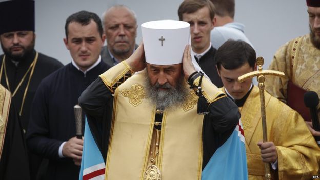 Metropolitan Onufriy has expressed pro-Russian views - touching a raw nerve in troubled Ukraine 