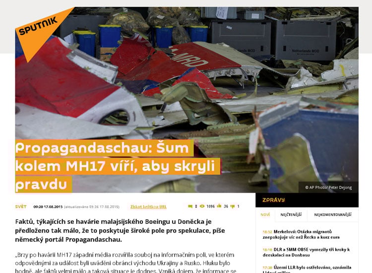 Screenshot de pe Sputnik