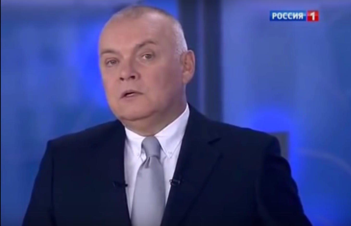Dmitry Kiseleyov, head of Russia Segonya and popular TV host, is often described as Putin’s key propagandist PHOTO: Rossia1