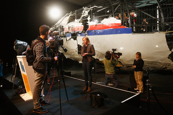  The Malaysia Airlines Flight 17 fuselage at Gilze-Rijen Air Base in the Netherlands on Oct. 13, 2015. Credit Dean Mouhtaropoulos/Getty Images Continue reading the main story Share This Page     Email     Share     Tweet     Pin     Save     more On Tuesday,