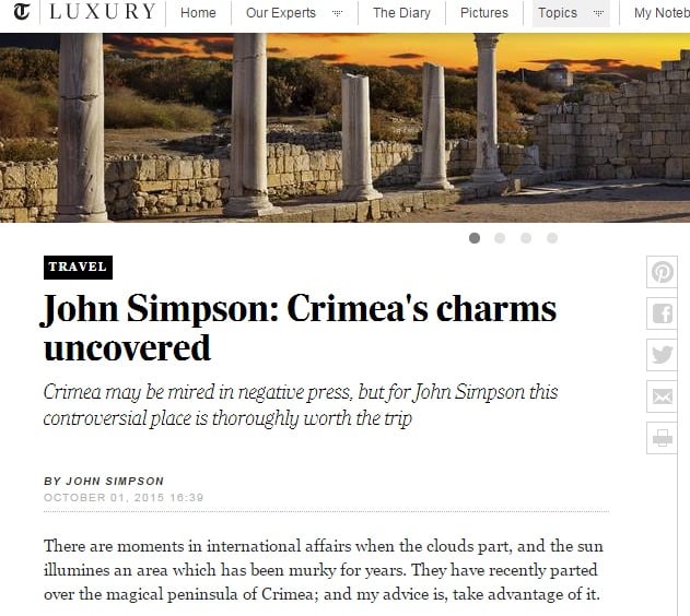 John Simpson  Crimea s charms uncovered   Telegraph