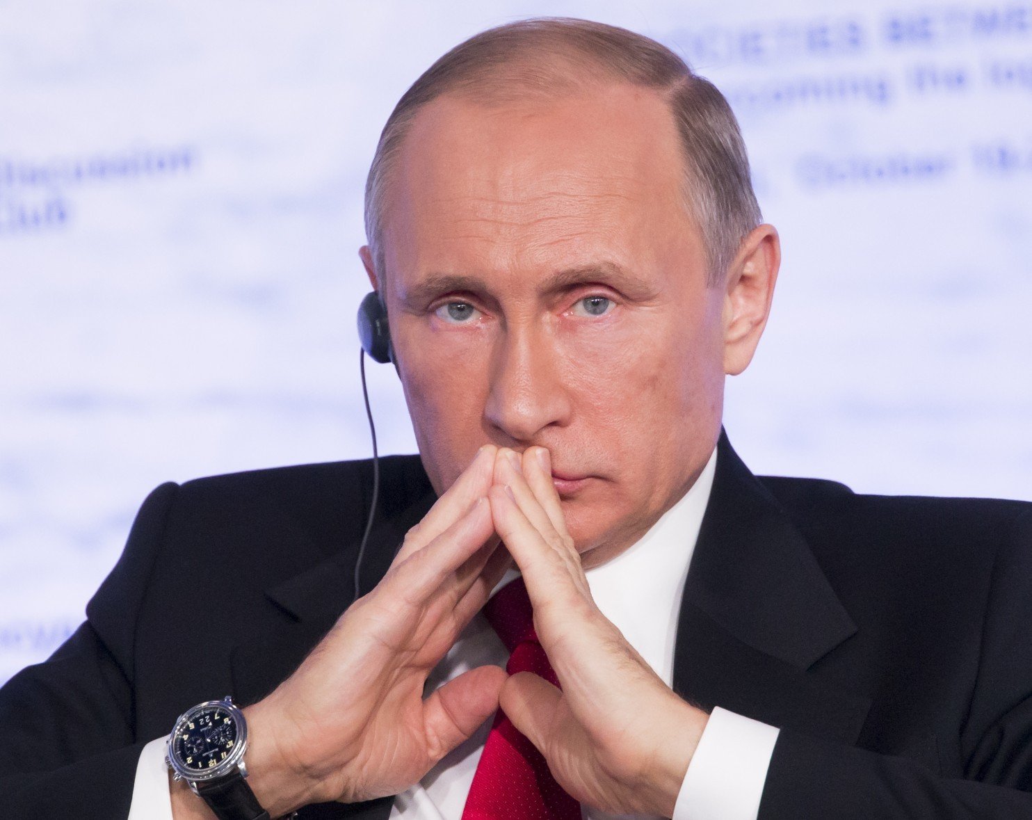 Russian President Vladimir Putin shown at a meeting in Sochi, Russia, on Thursday. (Alexander Zemlianichenko/Associated Press)