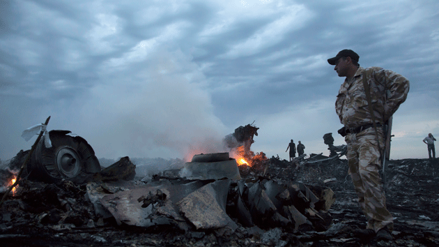 The debris of the Malaysia Airlines flight shot down over eastern Ukraine on July 17, 2014. Dmitry Lovetsky/AP
