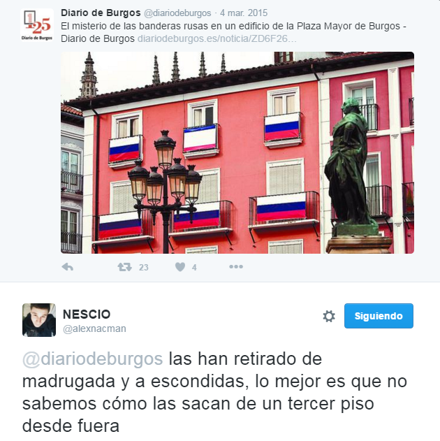 La página de Twitter de NESCIO