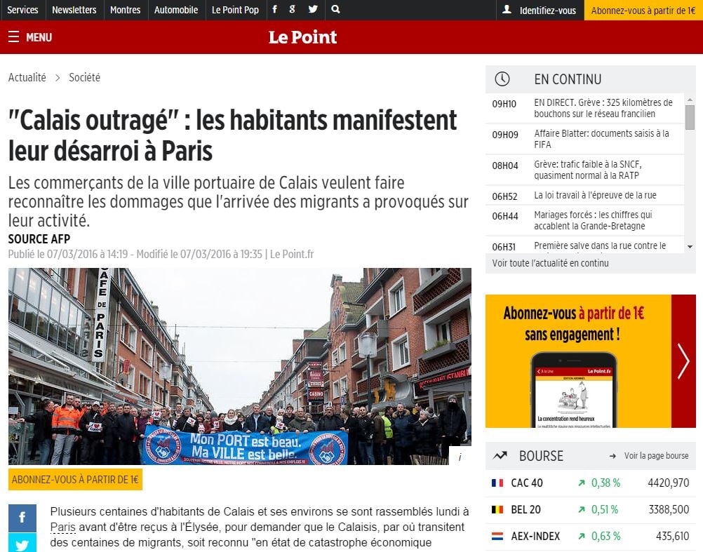 Website screenshot LePoint