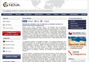 Website screenshot Nova