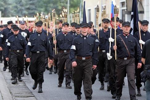 Manifestazione del partito Ľudová Strana Naše Slovensko