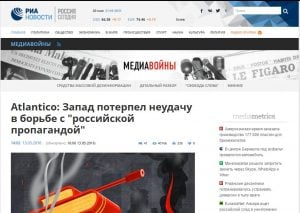 Website screenshot de RIA Novosti 
