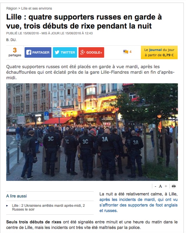 Скриншот на сайта lavoixdunord.fr