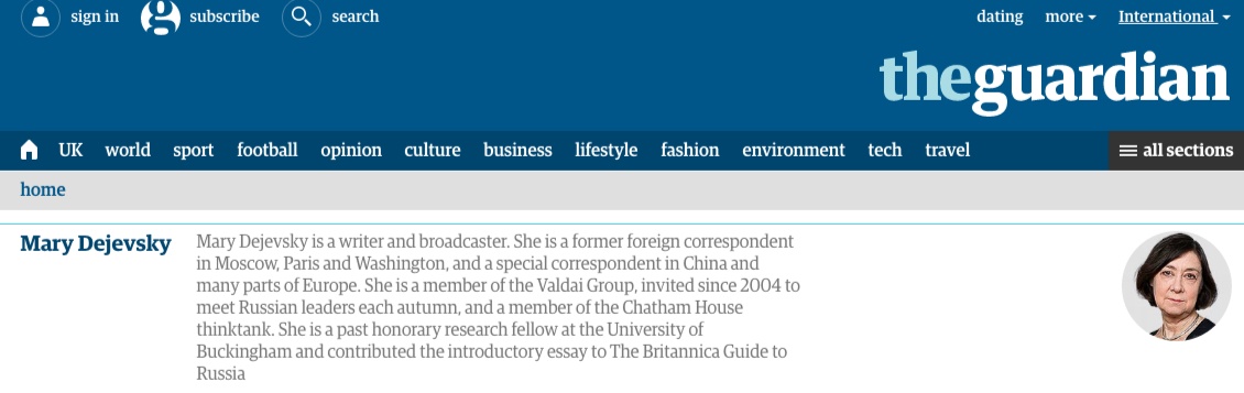 Website screenshot de The Guardian