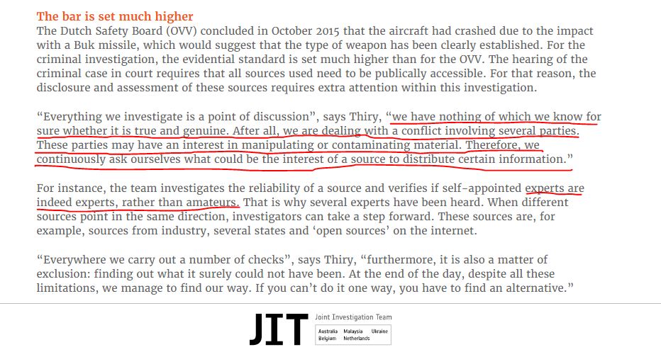 La cita completa del informe del JIT