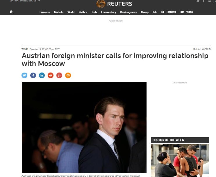 Website screenshot de Reuters.com