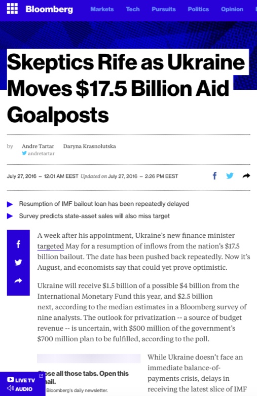 Website screenshot bloomberg.com