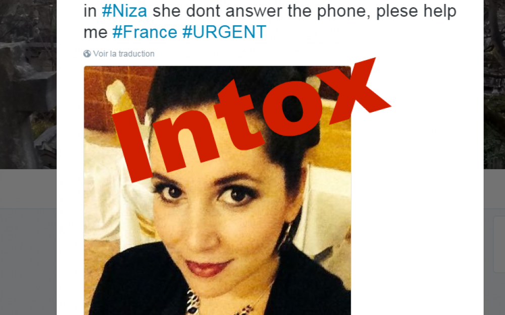 Letizia n'a pas disparu lors de l'attentat de Nice, c'est l'un des nombreuses fausses informations qui circule ce vendredi sur les réseaux sociaux. D.R. (par Le Parisien)