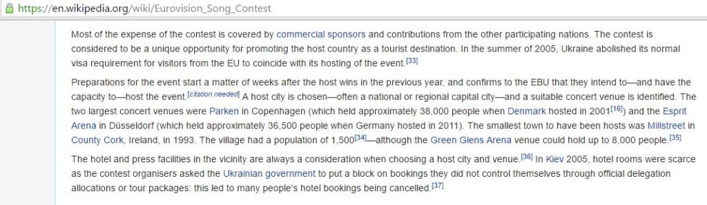 Screenshot Wikipedia