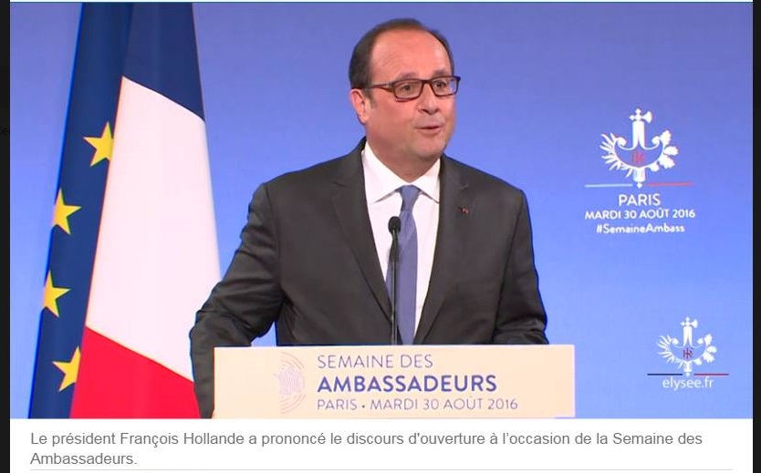 Screenshot de pe site-ul oficial al lui François Hollande