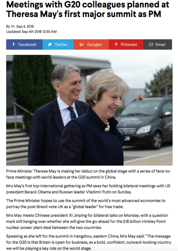 La agende de la primer ministra de Gran Bretaña, Teresa May; aol.co.ua  
