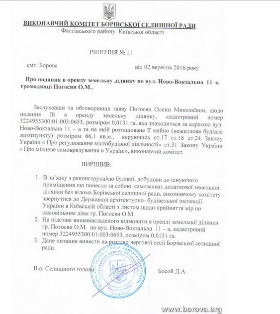 Скриншот документов из сайта borova.org