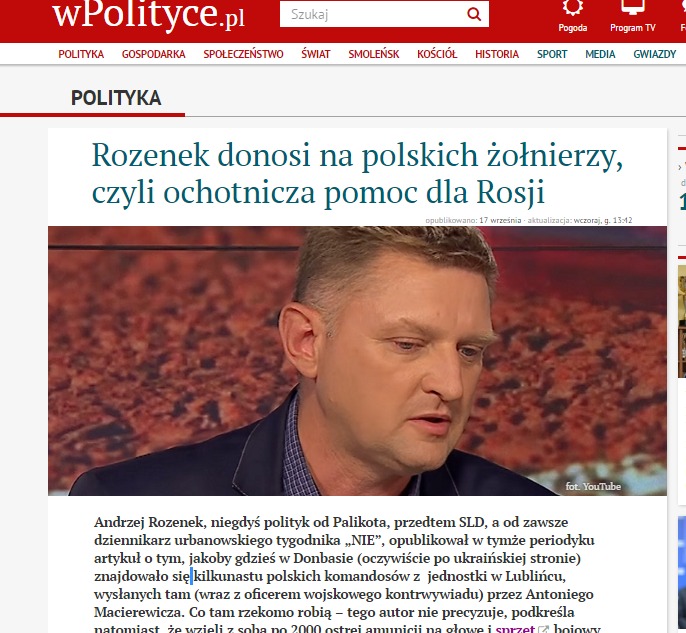 Скриншот wpolityce.pl