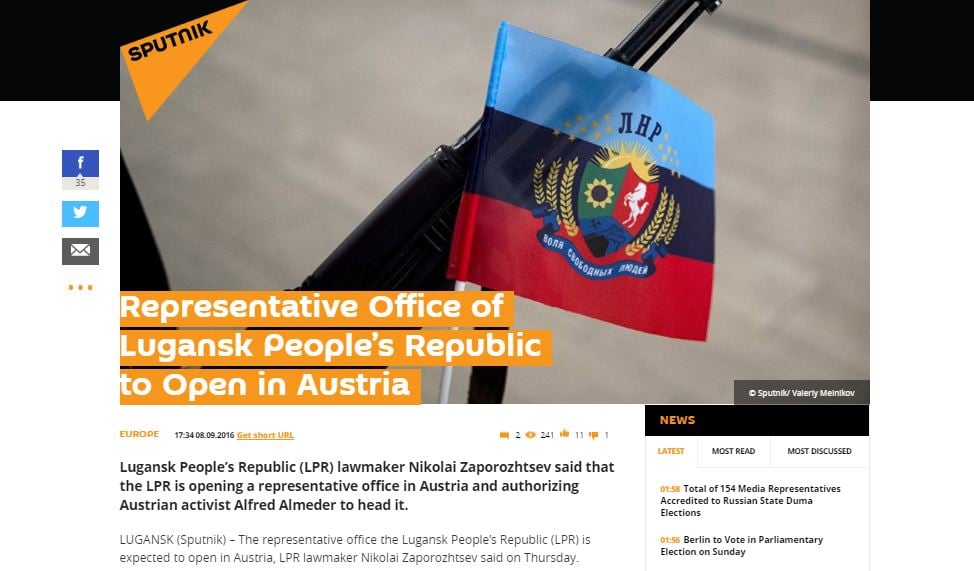 Screenshot Sputnik