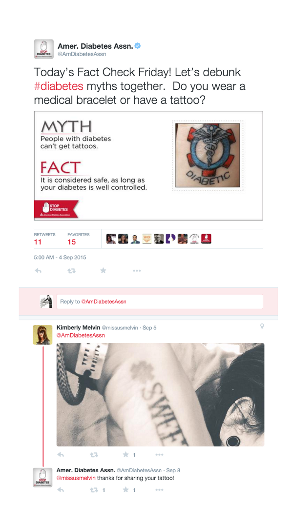 Excellent myth-checking — The American Diabetes Association shows skillful participatory debunking — using the 2:1 ratio, clearly stating an unattributed claim, clearly stating the fact, and asking for “eyewitness” reader input
