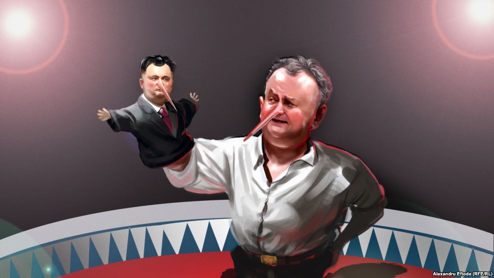 Политическая карикатура, лидер социалистов Молдовы Игорь Додон
