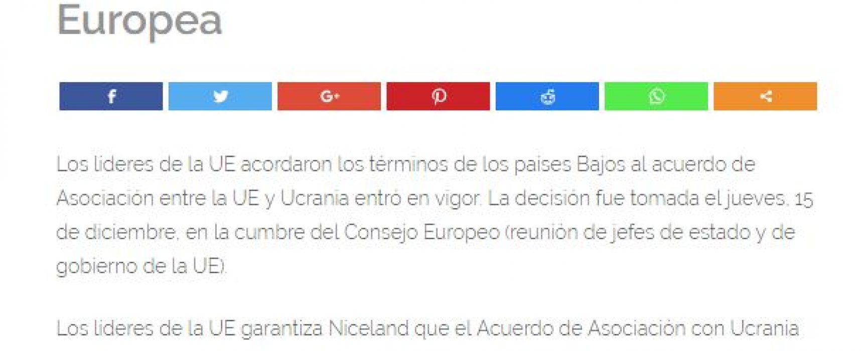 Falso: Ucrania no va a recibir el estatus de candidato a la adhesión a la UE