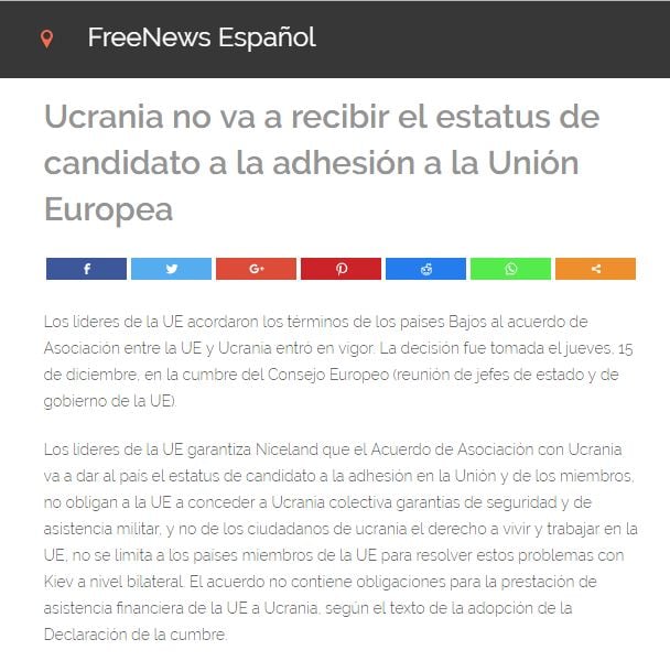 Captura de pantalla de FreeNews