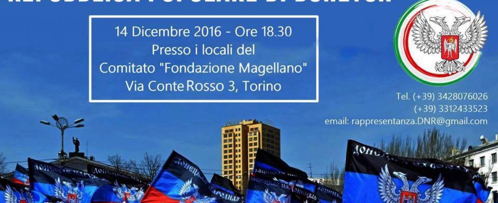 Falsa “representación” de la “república” de Donetsk en Italia