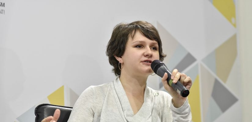 Daria Orlova, stellvertretender Direktor der Mohyla School of Journalism für Forschung