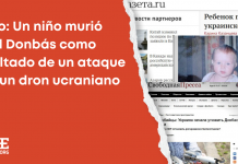 Falso: Un niño murió en el Donbás como resultado de un ataque con un dron ucraniano (ACTUALIZADO)