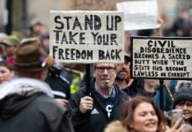 Kremelské zpravodajské kanály na Západě podněcují protesty proti lockdownu