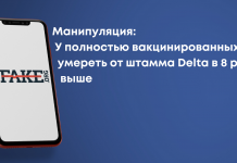 Манипуляция: У полностью вакцинированных риск умереть от штамма Delta в 8 раз выше