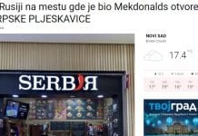 Lažna vest : Mekdonalds u Moskvi zamenjen srpskim restoranom