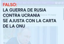 Falso: La guerra contra Ucrania se ajusta con la Carta de la ONU