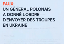 Faux: « Un général polonais a donné l’ordre d’envoyer des troupes en Ukraine »