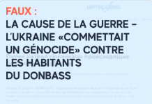 Faux: La cause de la guerre est le « génocide des habitants du Donbass »