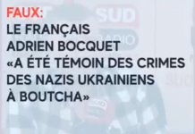 Faux: Le Français Adrien Bocquet « a été témoin des crimes des nazis ukrainiens à Boutcha »