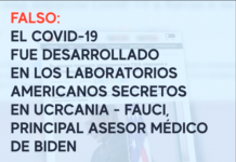 Falso: El COVID-19 fue desarrollado en los laboratorios americanos secretos en Ucrania — Fauci, principal asesor médico de Biden